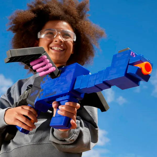 Blaster Hasbro Nerf Minecraft Ender Dragon F7912 8+/ Săgeți/ Blue photo 6 Blaster Hasbro Nerf Minecraft Ender Dragon F7912 8+/ Săgeți/ Blue photo 6