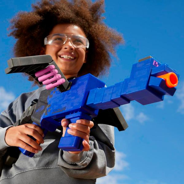 Blaster Hasbro Nerf Minecraft Ender Dragon F7912 8+/ Săgeți/ Blue photo 6 Blaster Hasbro Nerf Minecraft Ender Dragon F7912 8+/ Săgeți/ Blue photo 6