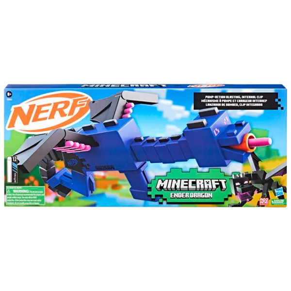 Blaster Hasbro Nerf Minecraft Ender Dragon F7912 8+/ Săgeți/ Blue photo 8 Blaster Hasbro Nerf Minecraft Ender Dragon F7912 8+/ Săgeți/ Blue photo 8