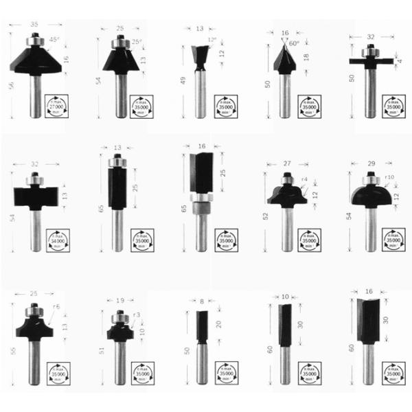 Set de freze Bosch 2607017472 Oțel photo 3