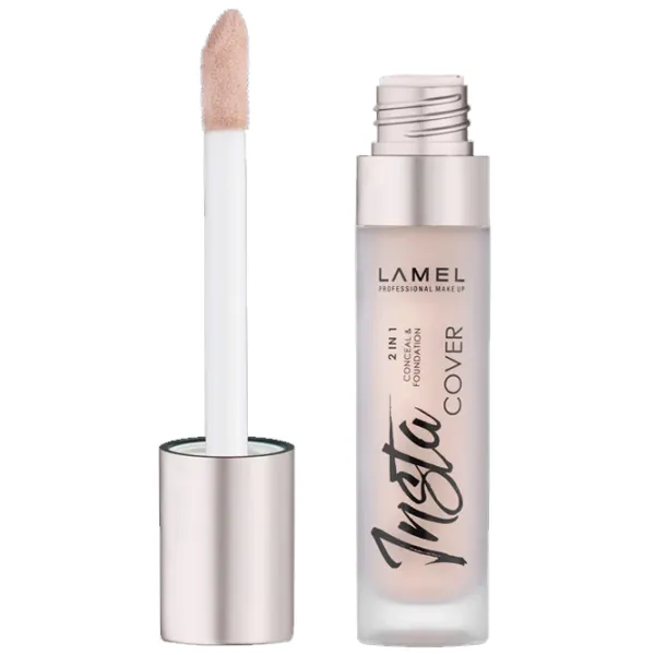 Concealer для корекции дефектов и неровностеи Lamel INSTA COVER 8 мл/ Бежевый photo 2