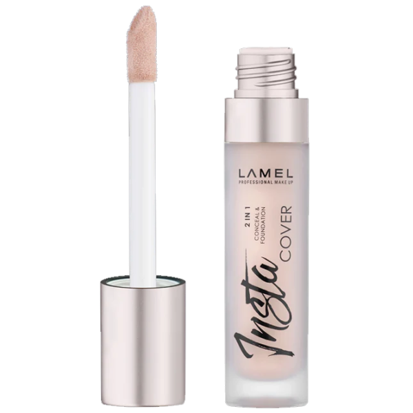 Concealer для корекции дефектов и неровностеи Lamel INSTA COVER 8 мл/ Бежевый photo 2