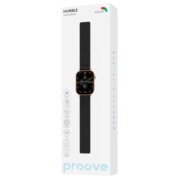Ceas inteligent Proove Humble 2.04"/ Gold - Black/ SWHB00000013 photo 4