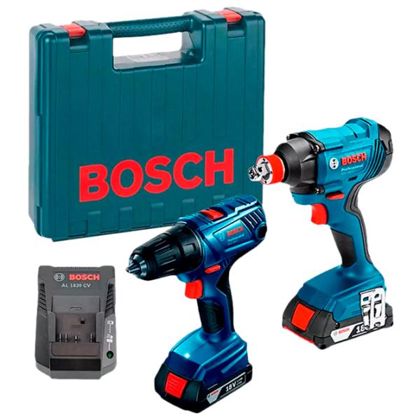 Дрель-шуруповерт Bosch GDX 180-Li + GSR 1802-Li 2800 об/ мин photo 1