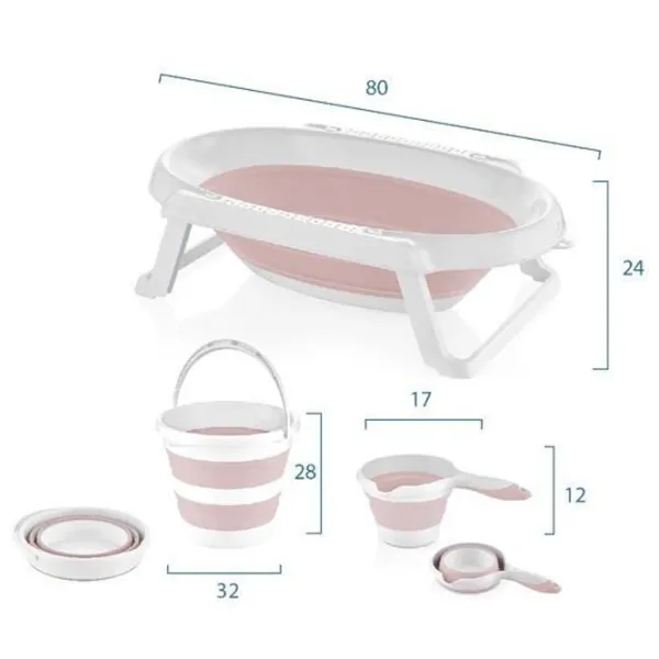 Детская ванночка BabyJem 765 Для девочек/ 0+/ Pink photo 5
