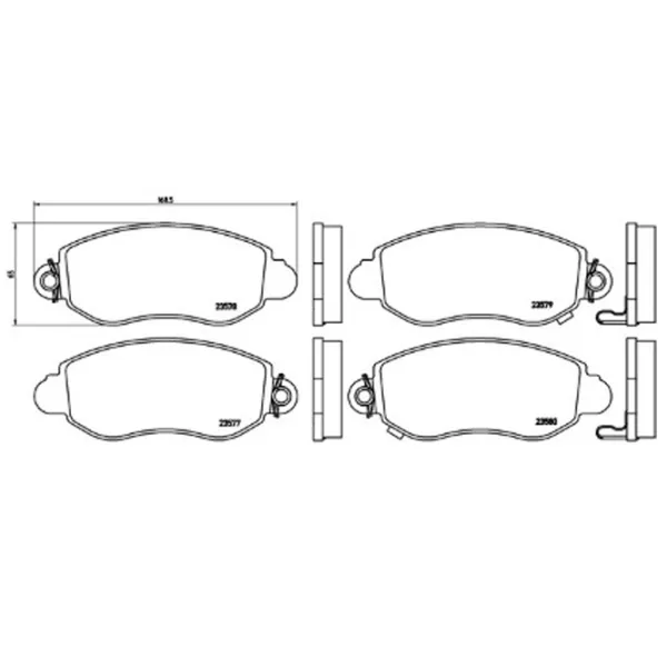 Plăcuțe de frână Aplus 71238AAP Față/ Disk photo 2 Plăcuțe de frână Aplus 71238AAP Față/ Disk photo 2