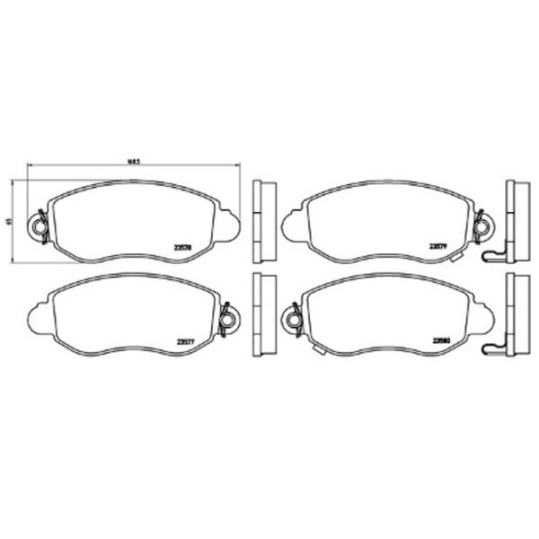 Plăcuțe de frână Aplus 71238AAP Față/ Disk photo 2 Plăcuțe de frână Aplus 71238AAP Față/ Disk photo 2