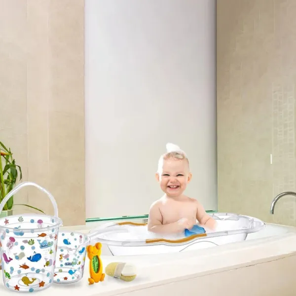 Детская ванночка BabyJem 540 Унисекс/ 0 - 36 месяцы/ White photo 5