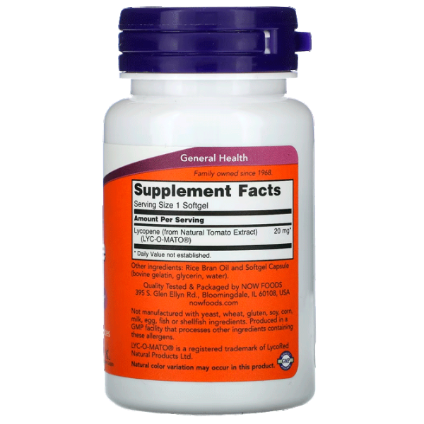 Vitamine și minerale Now Foods LYCOPENE 20 MG (733739030627) 50 photo 2 Vitamine și minerale Now Foods LYCOPENE 20 MG (733739030627) 50 photo 2