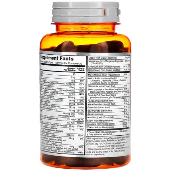 Витамины и минералы Now Foods MEN'S ACTIVE SPORTS MULTI 90 SGELS (733739038906) 90 капсул photo 2 Витамины и минералы Now Foods MEN'S ACTIVE SPORTS MULTI 90 SGELS (733739038906) 90 капсул photo 2