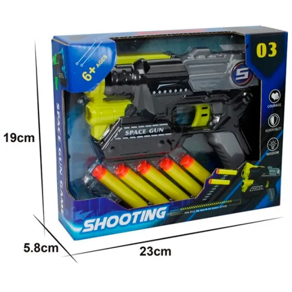 Pistol de jucărie Essa Toys EVA XD688-14 6+/ Săgeți/ Black photo 5 Pistol de jucărie Essa Toys EVA XD688-14 6+/ Săgeți/ Black photo 5