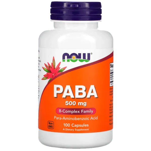 Vitamine și minerale Now Foods PABA 500mg 100 CAPS (733739004857) 100 capsule photo 1 Vitamine și minerale Now Foods PABA 500mg 100 CAPS (733739004857) 100 capsule photo 1