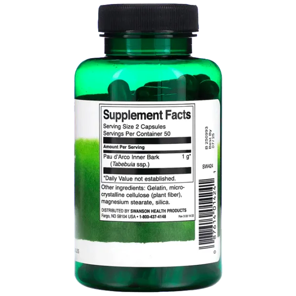 Витамины и минералы Now Foods PAU D' ARCO (733739047250) 100 капсул photo 2 Витамины и минералы Now Foods PAU D' ARCO (733739047250) 100 капсул photo 2