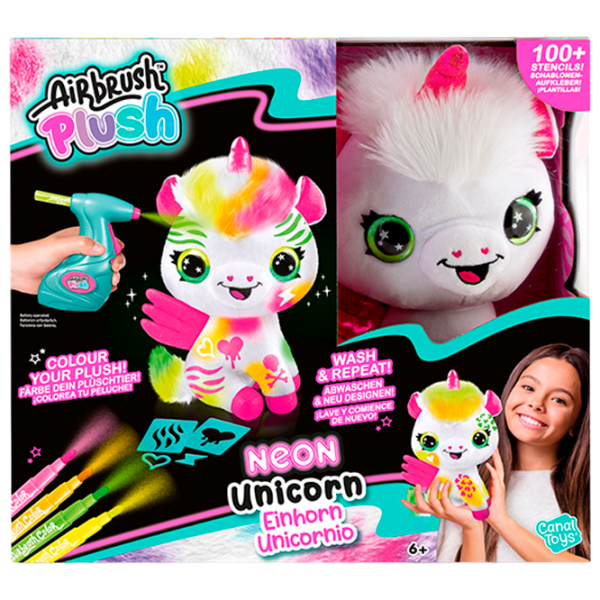 Креативный набор Canal Toys Airbrush Plush Neon Unicorn AIR024CL 6+/ Разноцветный White photo 1
