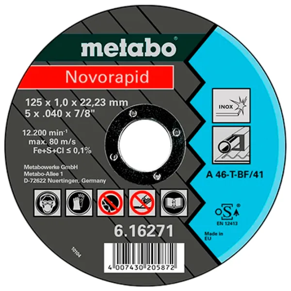 Круг отрезной Metabo Novorapid  photo 1