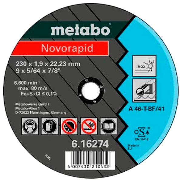 Круг отрезной Metabo Novorapid  photo 1 Круг отрезной Metabo Novorapid  photo 1