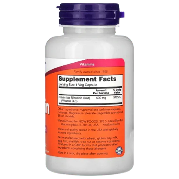 Витамины и минералы Now Foods NIACIN (733739004819) 100 капсул photo 2 Витамины и минералы Now Foods NIACIN (733739004819) 100 капсул photo 2