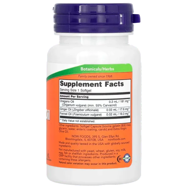 Витамины и минералы Now Foods OREGANO OIL ENTERIC (733739047328) 90 капсул photo 2 Витамины и минералы Now Foods OREGANO OIL ENTERIC (733739047328) 90 капсул photo 2