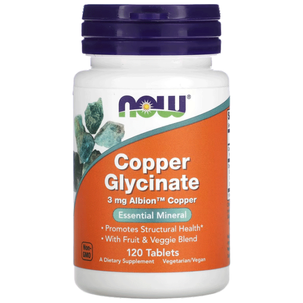 Vitamine și minerale Now Foods COPPER GLYCINATE (733739014337) 120 photo 1 Vitamine și minerale Now Foods COPPER GLYCINATE (733739014337) 120 photo 1