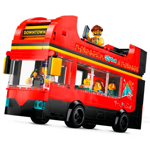 Constructor LEGO Red Double-Decker Sightseeing Bus Autobuz/ Multicolor photo 3