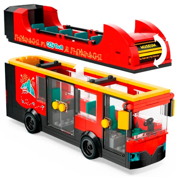 Constructor LEGO Red Double-Decker Sightseeing Bus Autobuz/ Multicolor photo 4