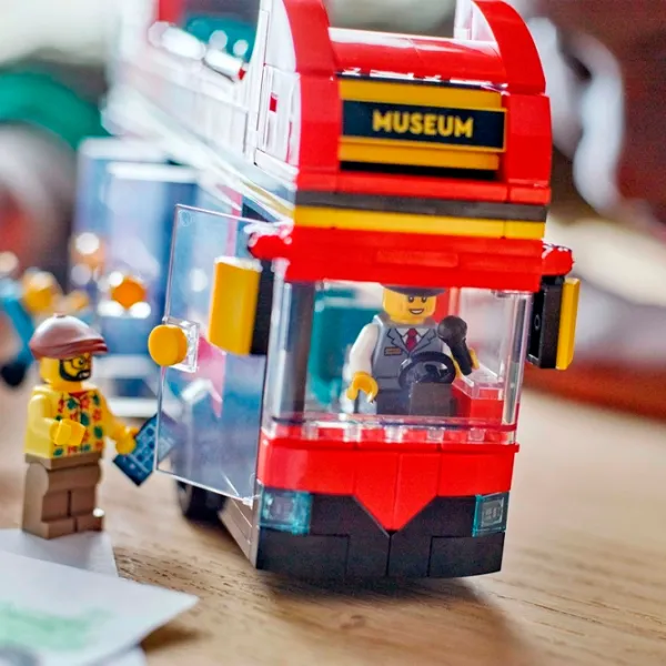 Constructor LEGO Red Double-Decker Sightseeing Bus Autobuz/ Multicolor photo 8