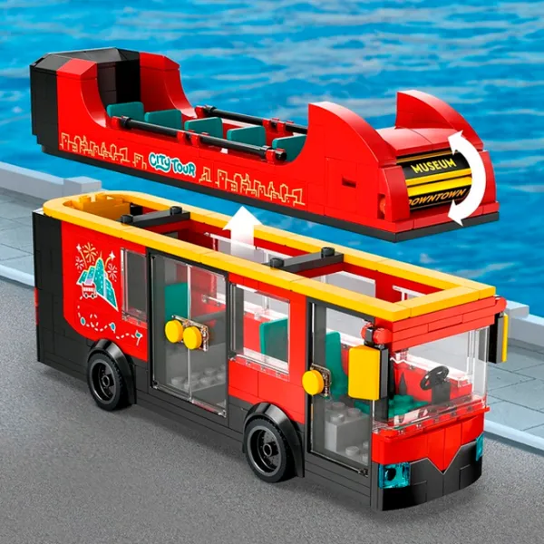 Constructor LEGO Red Double-Decker Sightseeing Bus Autobuz/ Multicolor photo 12