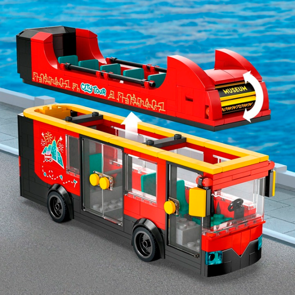 Constructor LEGO Red Double-Decker Sightseeing Bus Autobuz/ Multicolor photo 12
