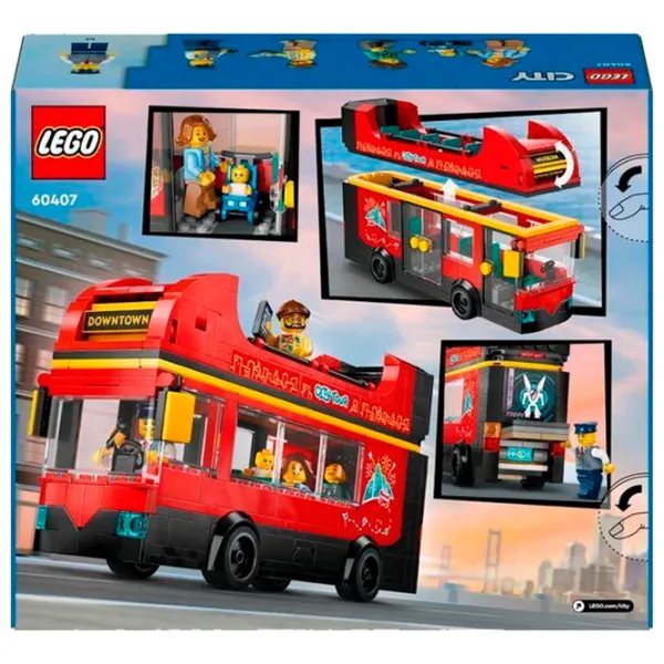 Constructor LEGO Red Double-Decker Sightseeing Bus Autobuz/ Multicolor photo 13
