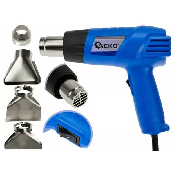 Строительный фен Geko G80281 2000 Вт/ Blue photo 4