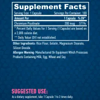 Vitamine și minerale Haya Labs Chromium Picolinate (854822007514) 100 capsule photo 2