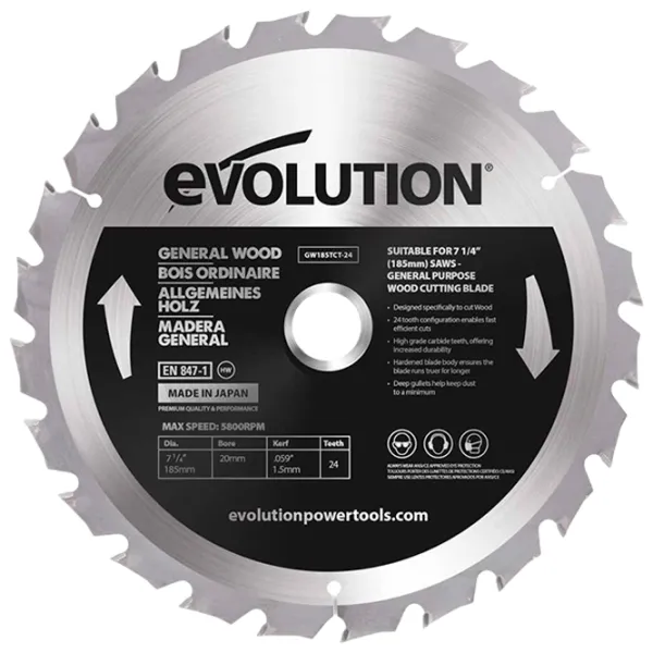 Циркулярный диск Evolution GW255TCT-60  photo 1