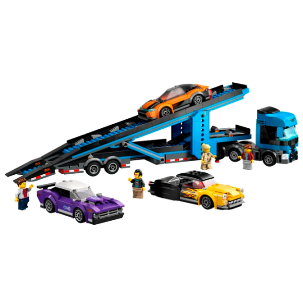 Constructor LEGO Car Transporter Truck with Sports Cars Mașină/ Blue photo 2