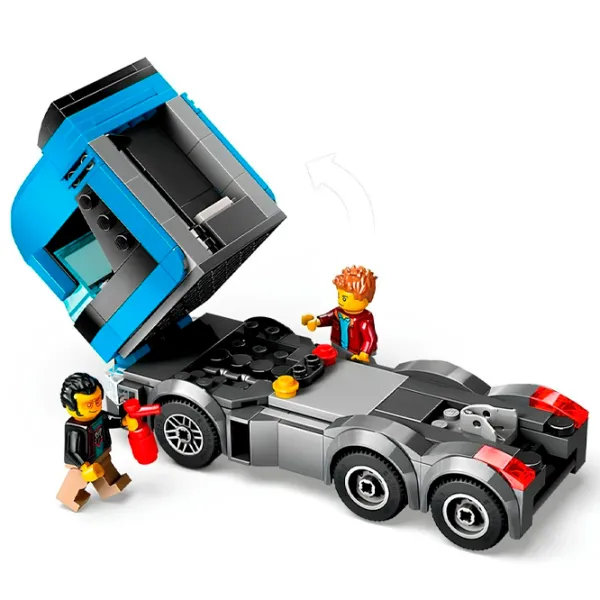 Constructor LEGO Car Transporter Truck with Sports Cars Mașină/ Blue photo 4