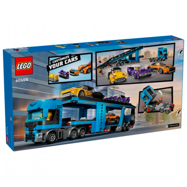 Constructor LEGO Car Transporter Truck with Sports Cars Mașină/ Blue photo 8