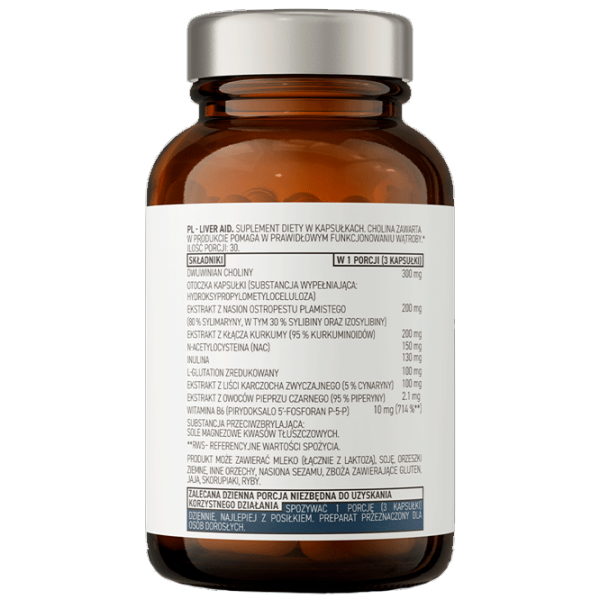Vitamine și minerale OstroVit Pharma Liver (5903246226249) 90 capsule photo 3