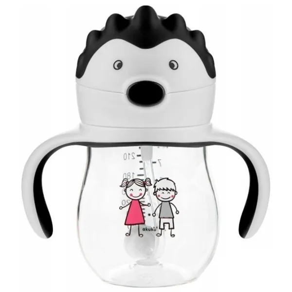 Sticluță cu pai Akuku A0034 250 ml 12 luni/ Plastic/ White photo 1