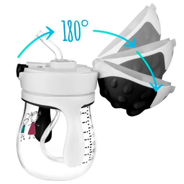 Sticluță cu pai Akuku A0034 250 ml 12 luni/ Plastic/ White photo 4