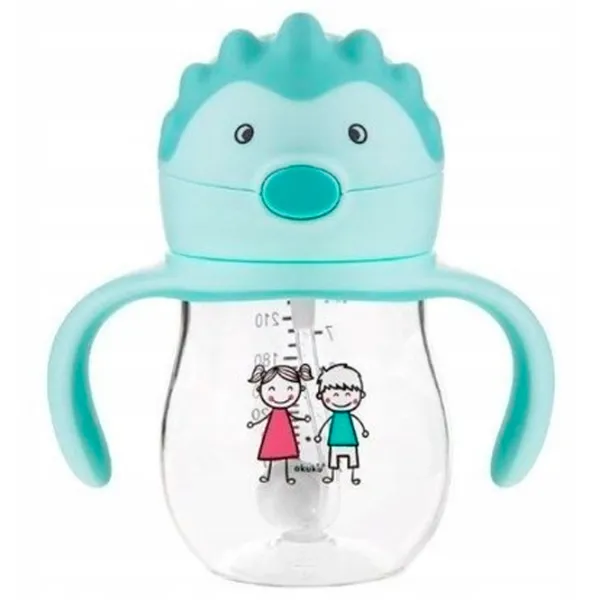 Sticluță cu pai Akuku A0033 250 ml 12 luni/ Plastic/ Blue photo 1