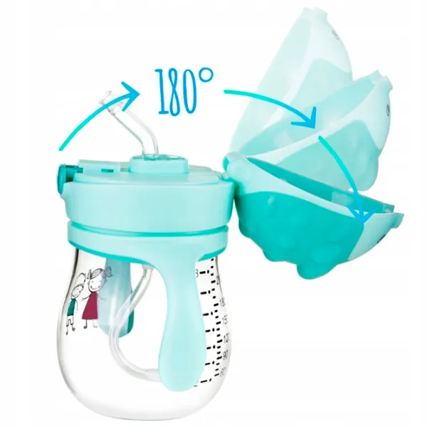 Sticluță cu pai Akuku A0033 250 ml 12 luni/ Plastic/ Blue photo 4