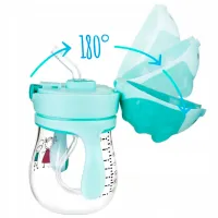 Sticluță cu pai Akuku A0033 250 ml 12 luni/ Plastic/ Blue photo 4