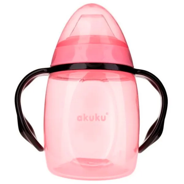 Sticluță cu pai Akuku A0429 280 ml 9 luni/ Plastic/ Pink photo 1