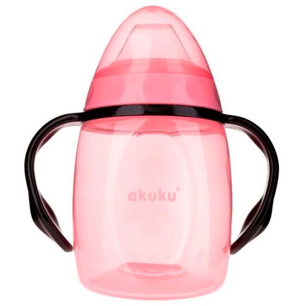Sticluță cu pai Akuku A0429 280 ml 9 luni/ Plastic/ Pink photo 1