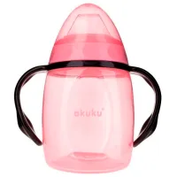 Бутылочка с соломинкой Akuku A0429 280 мл 9 месяцев/ Пластик/ Pink