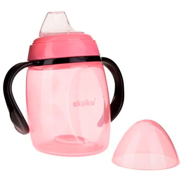 Sticluță cu pai Akuku A0429 280 ml 9 luni/ Plastic/ Pink photo 2