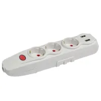 Priză mobilă Elmos E7003ESU 220 - 240 V/ Type-F/ White