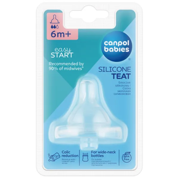 Tetină pentru biberon Canpol 21/ 721 Unisex/ Transparent photo 3