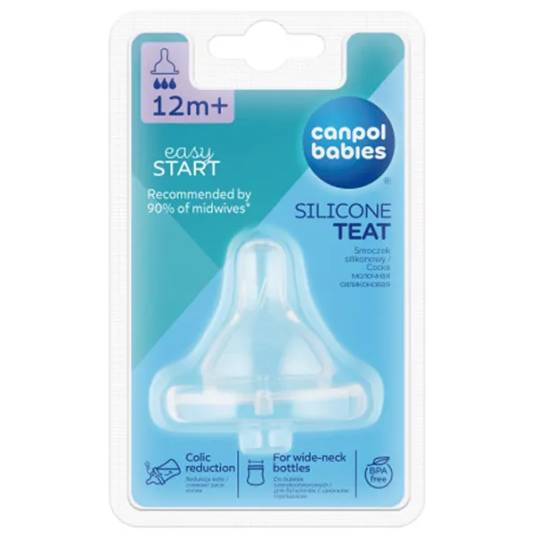 Tetină pentru biberon Canpol 21/ 722 Unisex/ Transparent photo 3