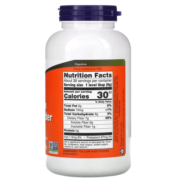 Витамины и минералы Now Foods PSYLLIUM HUSK POWDER (733739059758)  photo 2