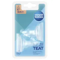 Tetină pentru biberon Canpol 18/ 115 Unisex/ Transparent